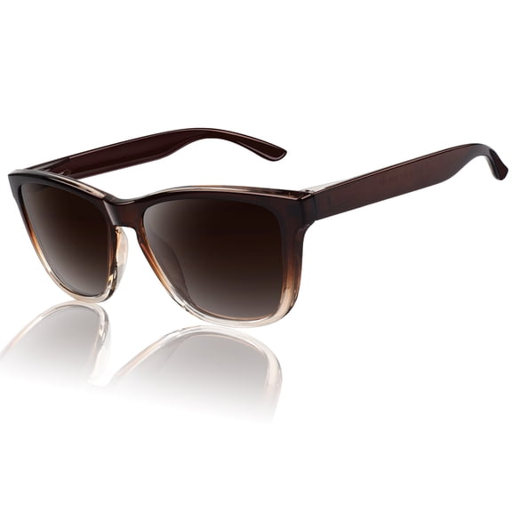 Sunier Vintage Polarized Sunglasses Stylish Gradient Frame for Young Women and Men