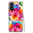 thumbnail image 1 of MUNDAZE Motorola Moto G Stylus 5G 2022 Shockproof Clear Hybrid Protective Phone Case Watercolor Paint Summer Rainbow Flowers Cover, 1 of 5