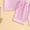 thumbnail image 6 of mgoYE Baby Girl Clothes 3-6 Months Toddler Baby Girl Short Sleeve T-Shirt and Shorts Set Ruffle Solid Color Clothes Summer 2PCS Outfit(Red,12-18 Months), 6 of 6
