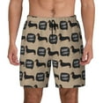 thumbnail image 2 of Goofa Dachshund Dog Woof Printed Men's Swim Trunks Board Shorts Quick Dry Mens Swimming Trunks with Compression Liner,Breathable Fit Hawaii Beach Shorts-Small, 2 of 9