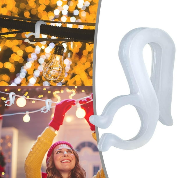 Toyfunny Christmas Light Hooks Mini Gutter Hang Hooks Plastic Clip