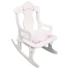 Personalized Pink and Gray Butterflies Puzzle Rocker