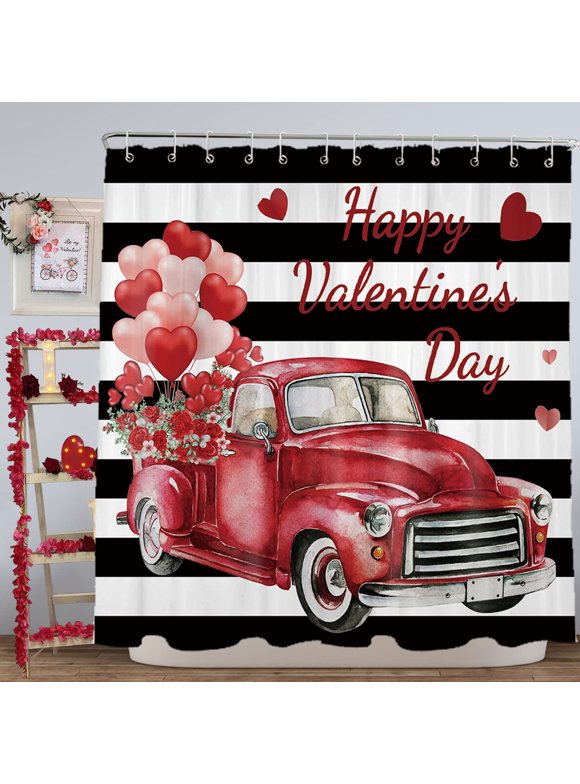 Valentine's Day Shower Curtains in Shower Curtains