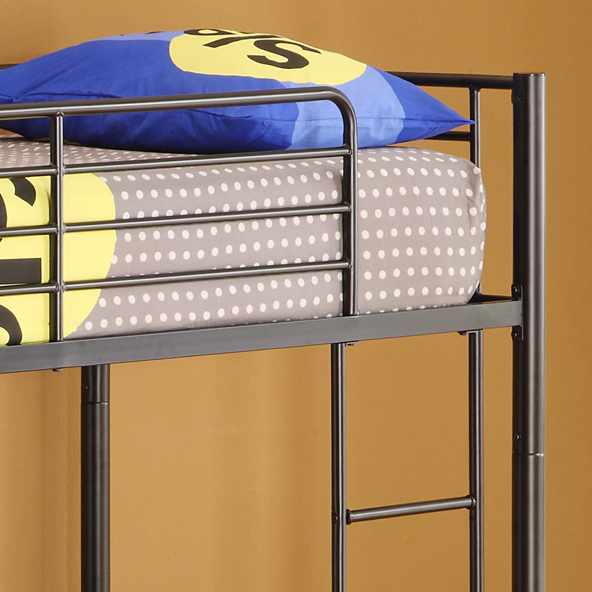 Premium Twin Over Twin Black Metal Bunk Bed by Manor Park - image 3 of 6
