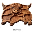 thumbnail image 2 of Cow Charcuterie Board, Wooden Cow Shaped Platter, Appetizer Serving Board for Home Kitchen Dining Table Banquet Family Holiday Snack Cheese, 2 of 9