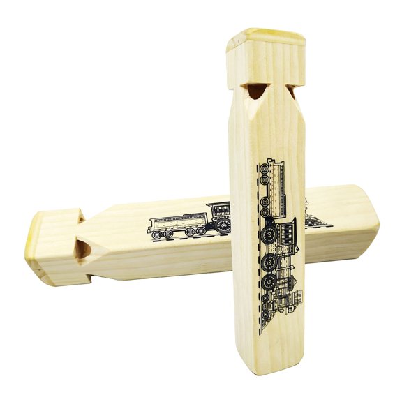 Juego Musical Silbato de Tren de Madera Fartime 2 Piezas 19 cm