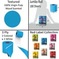 thumbnail image 2 of Renova Blue Jumbo Toilet Paper, 6 Rolls, 180 Sheets Per Roll, 2 of 7
