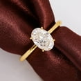thumbnail image 3 of Cora Jewellery 3.75CT Oval Moissanite Solitaire Engagement Ring For Women, 14K Yellow Gold, 3 of 7