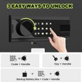 thumbnail image 4 of Omethey 6.0 Cub Digital Safe with Slide Drawer, Home Safe with Adjustable & Removable Shelf, Money Safe with Touchscreen Pad & Dual Alarm, Extra Large Safe for Jewelry Cash Pistol Documents, 4 of 7