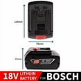 thumbnail image 5 of 18V 4.0ah Rechargeable Lithium Ion Battery for Bos-ch 18V 6.0A GBA GSR GSB Backup Battery Portable Replacement BAT609, 5 of 10