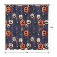 thumbnail image 5 of Dark Blue Pumpkin Ghost Halloween Pattern Shower Curtain 72"x72" ,Bathroom Decorative Shower Curtains Set with 12 Hooks,Modern Waterproof Washable Shower Curtain, 5 of 6