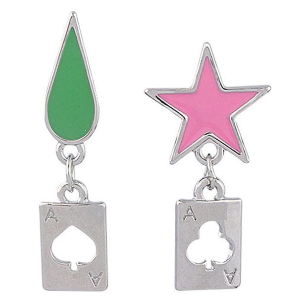 Yaoping Yaoping Anime Hunter X Hunter Hisoka Cosplay Earrings Stars Tear Poker Earring Stud For Women Ear Clip Walmart Com Walmart Com