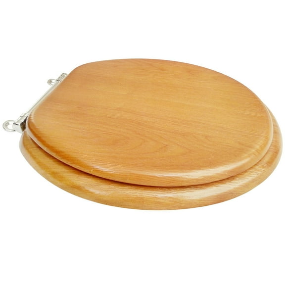 17 inch Round Wood Veneer Toilet Seat, MWS-17-WV