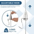 thumbnail image 3 of 5Pcs Adjustable Picture Hanging Wire Kit 0.5m x 1.5mm Hanging Rope with S Hooks, 3 of 5
