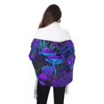 thumbnail image 4 of FORMRS Womens Scarf Winter Soft Long Big Warm Shawls Wrap Tassel Scarves, Night Mushrooms Pattern, 4 of 9