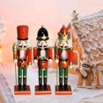 thumbnail image 1 of Figuras de Cascanueces de 30 cm, figuras de decoración de Navidad, adorno de muñeca para el escritorio del hogar y la Oficina 3pcs conjunto perfke Soldado de Cascanueces, 1 of 9