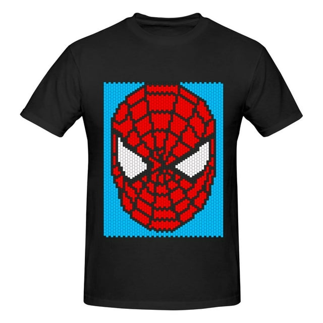 Spider-Man T-Shirt Col Rond en Coton pour Hommes