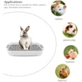 thumbnail image 6 of Rabbit Litter Box Grid Potty Trainer, 10.8 x 7.4 Inches, Guinea Pig Litter Box Anti Tip Pet Toilet Training Corner for Rabbit(White S), 6 of 6