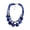 Dark blue, variant on Elegant Stone Pattern Acrylic Double Strands Necklace For Her