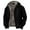 Black, variant on Men's Solid Color Hooded Jacket with Zippered Pockets - Casual Fashion Warm Coat for Winter Wear, Christmas Activities, and Outdoor Sports, Suitable for Everyday Use,Black,L