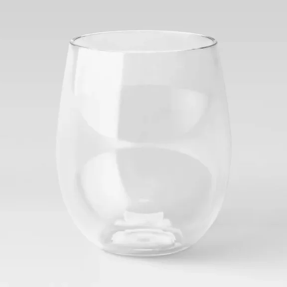 14oz Plastic Stemless Wine Glass