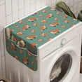 thumbnail image 1 of Nursery Washing Machine Organizer, Childish Cartoon of Forest Animals Sitting Woodland Creatures, Anti-slip Fabric Top Cover for Washer and Dryer, Burnt Sienna and Laurel Green, by Ambesonne, 1 of 1