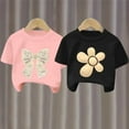thumbnail image 3 of Lopecy-Sta 2 Pack Girls Short Sleeve Shirts Soft Crewneck T-Shirts Basic Layering Summer Tops, 3 of 4