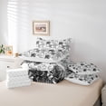 thumbnail image 6 of Homewish Vintage Floral 7pcs Bedding Comforter Set,Colorful Natural Plant Queen Bedding Sets,White Black Queen Sheet Sets For Girls,Breathable Home Decor Reversible, 6 of 8