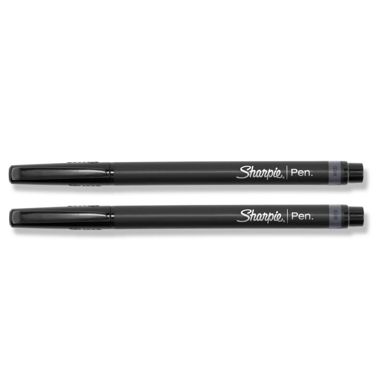 Sharpie Felt Tip Pens, Medium Point, Black, 2 Count 