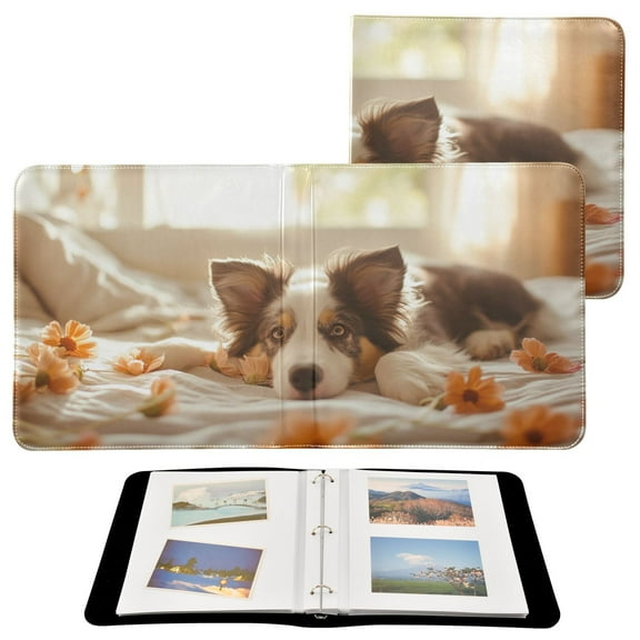 BZSMCE Photo Album Book Scrapbooking Followe and Dog Printed Picture Album
