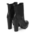 thumbnail image 5 of Dakaela Women's Platform Ankle Boots Chunky High Heel Short Combat Booties Comfort Dress Mid Calf Boots, 5 of 7