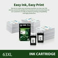 thumbnail image 5 of 63 63XL Ink Cartridges Compatible for HP 63XL 63 HP63 3830 2 Pack Black Ink for Envy 4510 4520 OfficeJet 4650 4655 3830 5255 5258 Deskjet 3630 3632 1112 2132 2130 Printer, 5 of 6