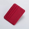 thumbnail image 1 of Candy Color Business ID Card PU Leather Bank card Men Short Wallet Slim Billfold Short Purse Multi Slot Card Holder RED, 1 of 8