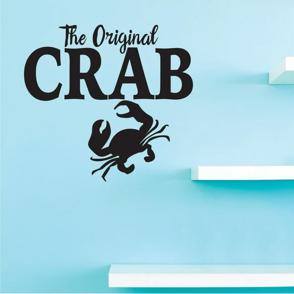 Custom Decals The Original Crab Wall Art Size: 16 Inches x 16 Inches Color: Black