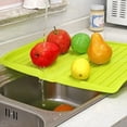 thumbnail image 4 of Escurridor de Platos de Cocina, Bandeja Escurridor, Grande, Estante de Secado, Organizador de Encimera, Estante de Secado para Cocina, Verde, 4 of 5