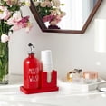 thumbnail image 2 of Dispensador de enjuague bucal Bivclaz Glass 500 ml con portavasos rojo, 2 of 7