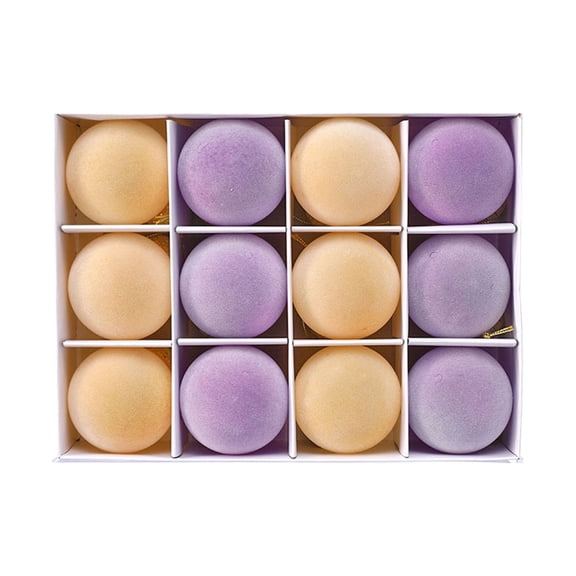 christmas decorations 12 pieces of velvet Christmas balls and Christmas tree ornaments. 4-inch velvet Christmas balls are suitable for home decoration during festivals, weddings, parties