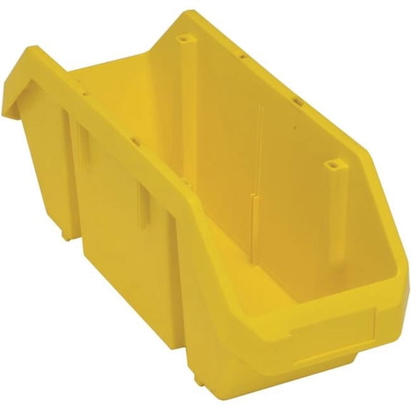 QuickPick Bin, 18-1/2"W x 6-5/8"D x 7"H, allows double sided access to stored items, heavy-duty polypropylene, yellow, Made in USA