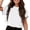 white, variant on Women's Short Sleeve Crew Neck Crop T‑Shirt Casual Loose Fit Basic Tee