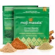 moji masala Chicken Rasedar - Chicken Curry Masala Spice Blend I Authentic Indian Spices, Moderate Heat Curry Powder, Quick Home-Cooked Meals, Vegan & Gluten Free Chicken Seasoning