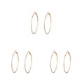 thumbnail image 3 of Pendientes de Aro sweethay Joyería Creativa para Niñas Dorado 4cm 3Conjunto, 3 of 6