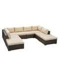 thumbnail image 6 of Noble House Santa Rosa 8-Piece Outdoor Wicker Sofa Set in Multibrown/Beige, 6 of 6