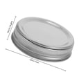thumbnail image 2 of unbranded 24Jgo Y Para Frasco Mason Boca Ancha Plata Con Conveniente Y Duradero, 2 of 8