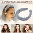 thumbnail image 7 of Unique Bargains Fluffy Fuzzy Headband Solid Color Hair Band for Women Soft Lambswool Hairband Gray, 7 of 7