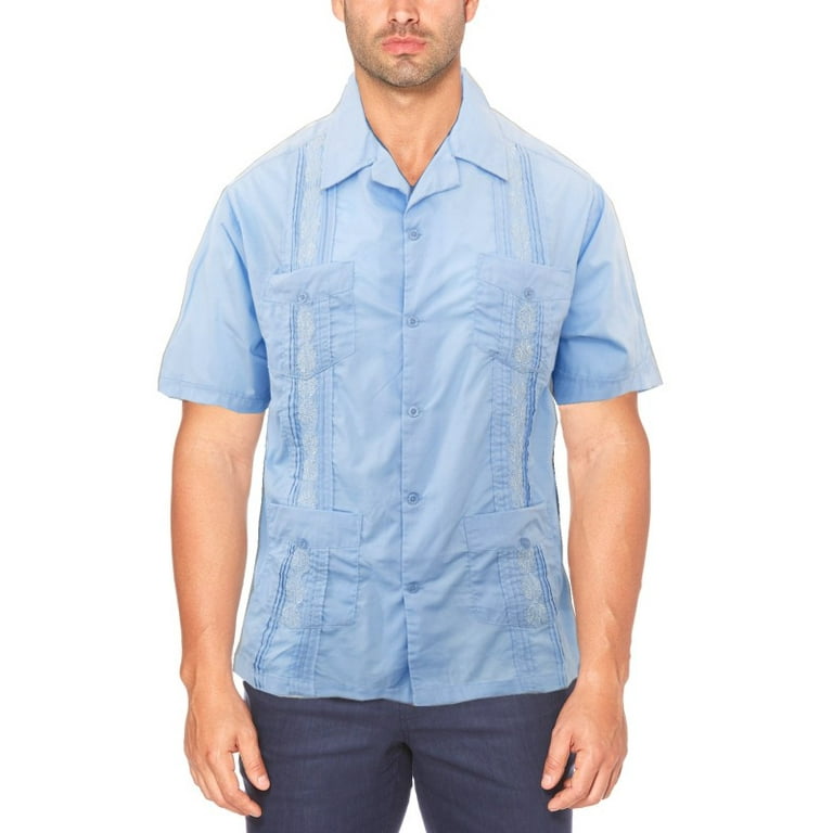 Guayabera Shirts Men's Short Sleeve Cuban Shirt Guayaberas para Hombre - Walmart.com