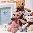 thumbnail image 2 of Oso De Peluche De Juguete, Oso Encantador Suave, Juguete De Peluche Corto Con Bonito Lazo, Muñeco De Oso De Empuje Decorativo, Colgante De Adorno De Escritorio Para El Hogar Muyoka Hogar, 2 of 7