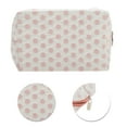 thumbnail image 3 of Unique Bargains 1 Pc Lightweight Rectangle Octagonal Dots Organizer Toiletry Bag for Travel White Pink Polyester, 3 of 4