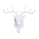 thumbnail image 1 of Bewildely Perchero de pared con astas de cabeza de ciervo, perchero para colgar llaves, decoración de animales Almacenamiento y organización del hogar blanco, 1 of 4
