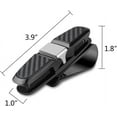 thumbnail image 4 of Glasses Holder for Car Sun Visor, 2 Pack Sunglasses Holder Clip Hanger Eyeglasses Mount for Car, Double-Ends Clip and 180° Rotational Car Glasses Holder with Ticket Card Clip, 4 of 7