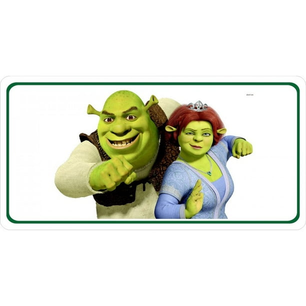 Shrek et Fiona Photo Plaque License